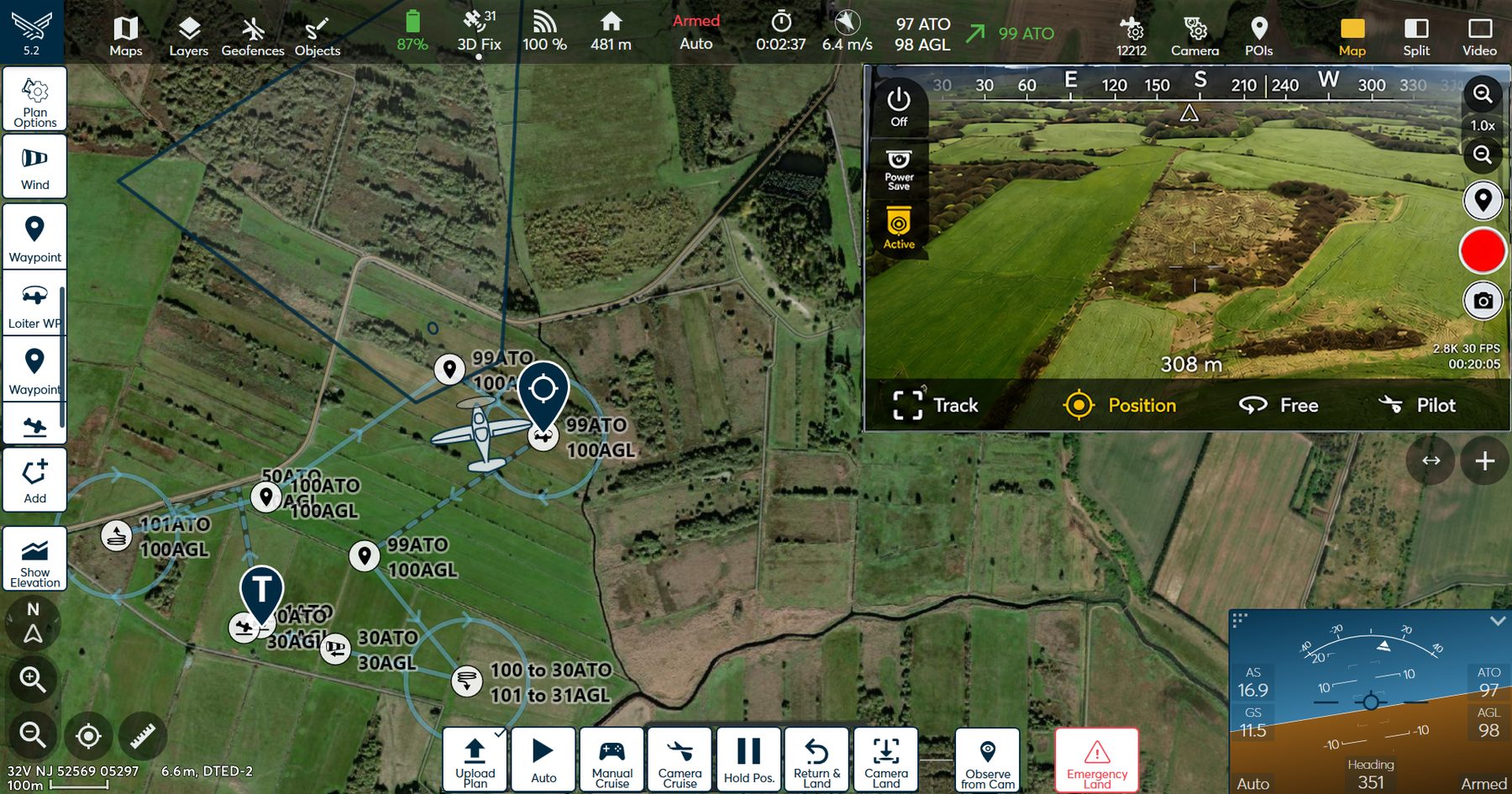 Mission Software dashboard — operator UI for mission data and workflows